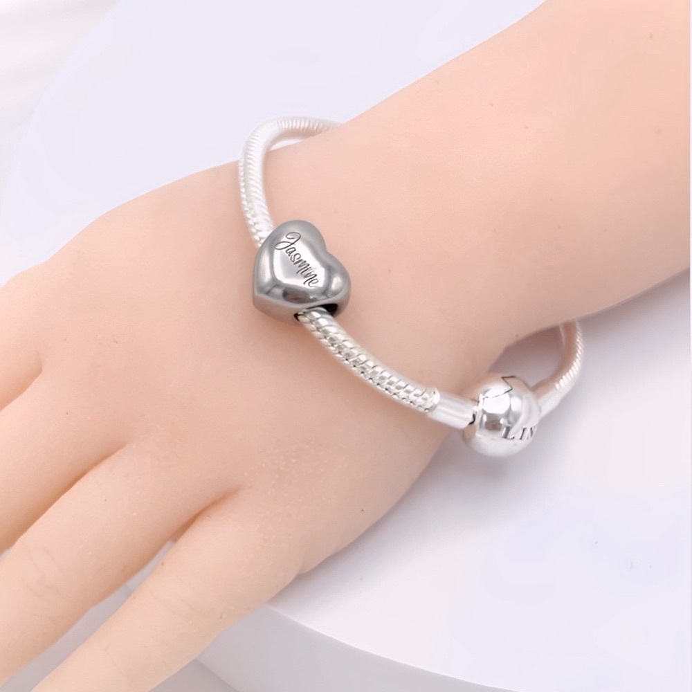 Child’s Custom Heart Charm and Charm Bracelet